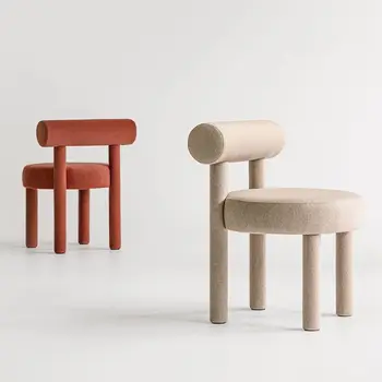 Kreativni blagovaona stolice skandinavskih dizajnera, moderan minimalistički home stolica sa naslonom, stolica za odmor u hotelu, stolice za restoran, mekana stolica s torbicom s leđa