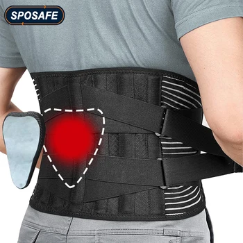 Sportski zavoj za leđa za bol u donjem dijelu leđa, zona za podršku leđa, prozračni zavoj za slabina s lumbalna obloge, olakšanje bolova u donjem dijelu leđa