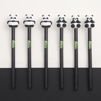 0,5 mm гелевые olovke s crnom tintom Kawaii Panda Neutralna ručka Glatke lopte olovke za pisanje studentskih korejski uredski materijal školski uredski pribor