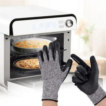 1 par rukavica za pripremu hrane na roštilju za roštilj, otporan na toplinu rukavice za zavarivanje u pećnici, visoke temperature kuhinjske rukavice za roštilj
