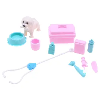 1 Set 1/6 1/12 lutkine Plastične igračke za pse Minijaturne nakit za kućnog ljubimca Pribor Model dr Rekvizite Uloga igranje igra, igračka