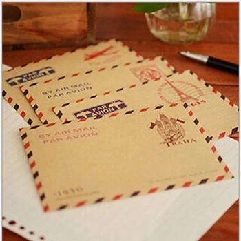 10 kom klasicni razglednica pismo Mini pokloni koverti bolničko skladištenje smeđa kraft papir berba koverte školski pribor