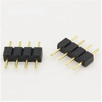 10 kom. /lot 4-pinski konektor za RGB adapter штыревой igla muškog tipa double 4pin, za umetanje led traka RGB 5050 3528 DIY svjetla