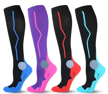 10 parova sportskih kompresije čarape s dugom cijevi TV Terry čarape Planinarenje biciklizam Jogging Sportske kompresije muške čarape