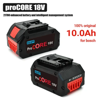 100% kvalitetni Li-Ion Punjiva Baterija 18V 10.0 Ah GBA18V80 za Punjive Дрелей Bosch 18 Volt MAX s Električnim upravljanjem
