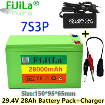 100% Novi litij-ionska baterija 7S3P 18650 29,4 U 28000 mah, električni bicikl, moped, li-ion baterija, punjač P2A