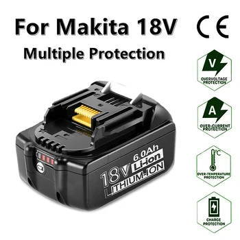 100% Original Bateriju Makita 18V 5000mAh Za Makita električne alate s led Litij-ionske Zamjene LXT BL1860B BL1860 BL1850