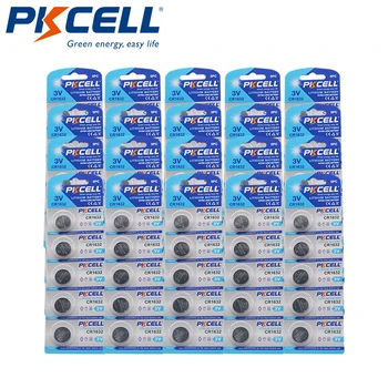 100pc PKCELL 3V CR1632 DL1632 ECR1632 3-вольтовая gumb novčić baterija baterija baterija baterija baterija za CMOS sat igračka X5 * 20 kom