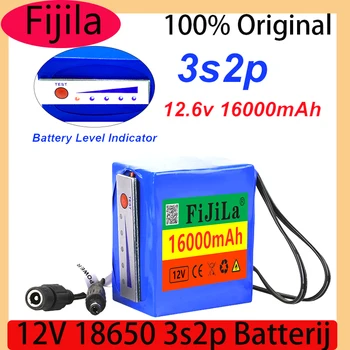 11,1 U/12,6 v Litij baterija 12 18650 3s2p 16000 mah Svjetlosni Indikator Voor Vis Detektor Onderwater vissen Skladište
