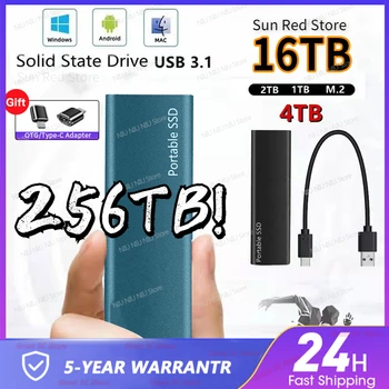 128 TB Vanjski Tvrdi Disk USB 3.1 Type-C 500 gb SSD 1 TB, 2 TB 4 TB Flash Drive prijenosni SSD Za Prijenosna Računala Bilježnica Uređaj za Pohranu