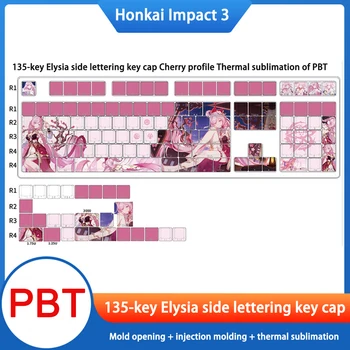 135 Ključeva /set Elysia Keycaps PBT Dye Подкладные Kapice Za Ključeve Višnje Profil Anime Igra Privjesak Za Ključeve Honkai Impact 3 Igre Player