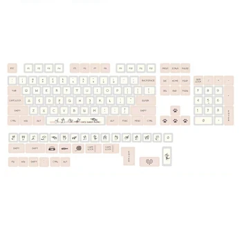 136 tipki XDA Keycaps PBT, obojeni u pink boju, za mehaničke tipkovnice Cherry Mx Switch GMMK Pro