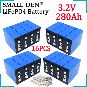 16 KOM. Novi 3,2 U 280Ah Lifepo4 Baterija 280000 mah Visoki Kapacitet Za 12-24 U E-car EV RV Solarna Baterija električni alati Ćelije
