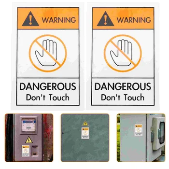 2 kom. upozoravajući natpisi Ne koristite ručni znak, naljepnice za auto, zaštitne PVC-znakovi, dodirna oznaka uređaja
