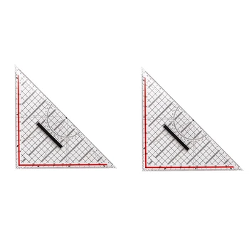 2 komada 30 cm trokutasti linija za crtanje Bogata linija za crtanje sa olovkom Kutomjer mjerna linija uredskog materijala