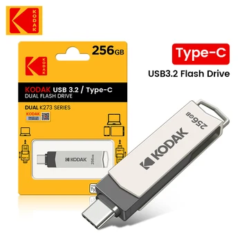2 komada Kodak K273 USB Flash diskove velike brzine 128 gb disk USB3.2 256 GB i 64 GB Metalni OTG voziti 100% Original