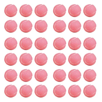 24 kom. u pakiranju, roza teniske loptice, otporan na habanje elastične trening lopte 66 mm, ženske teniske loptice za početnike, trening lopta za klub