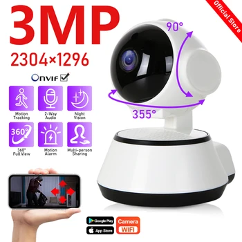 3 mp 2 mp PTZ kamera za nadzor, Wi-Fi, видеоняня za sigurnost doma, IC boji noćni vid, AI, automatsko praćenje tijela
