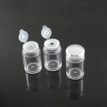 30-100 kom, prazna prozirna plastična boca volumena 10 ml, ukrasi za nokte, ambalaža za mrvljiv u prahu, sjenilo, sjajna kontejner za višekratnu upotrebu