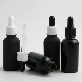 360 x 30 ml, prijenosni bočice za parfem iz mat/glatka crnog stakla sa kapaljkom, eterična ulja, kemikalije parfemi, kozmetički kontejneri