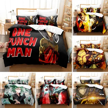 3D Animacija deka One Punch Man Setove posteljine Jastučnicu Set posteljine za djecu Poklon za djevojčice Set posteljine Twin full Queen Krevetom