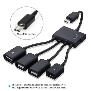 4 Porta, Micro USB 2.0 HUB 4-U-1 OTG Hub Kabel Adapter Napajanja Za Android telefona i Tablet RAČUNALA