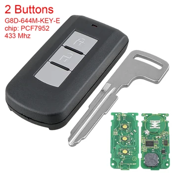 433 Mhz 2 Gumba Smart Remote Key s čipom PCF7952 FCC G8D-644M-KEY-E Automatski Zamjena ključ Odgovara za Mitsubishi Outlander Sport AS