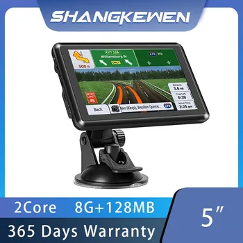 5-Inčni zaslon osjetljiv na dodir GPS Navigacija Kartica 2023 godine za vozila 2-core 8G RAM 128 MB FM-slanje GPS navigacija za kamione CE FCC ROHS