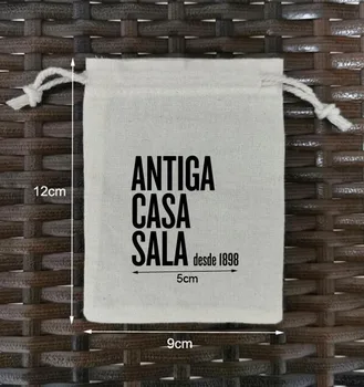 500 komada 9x12 cm + 500 komada 13x18 cm, pamučne torbe sa žice, s logotipom crne boje, osobni logotip
