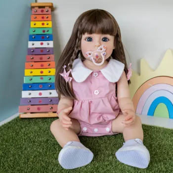 55 cm, Sue-Sue, возрожденная djevojka-dijete, silikonska lutka princeza s dugom kosom za djecu, dječja igračka