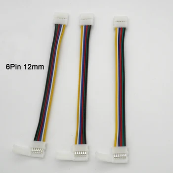 5pcs 2pin 3pin 4pin 5pin 6pin Konektor bez zavarivanja dual spona Priključni Kabel Za 3528 5050 RGB RGBW RGBWW led trake