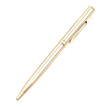 5X metalna kemijska olovka od nehrđajućeg čelika revolving kemijska olovka za školu ureda svijetla točka pisma 1,0 mm (mimoza)