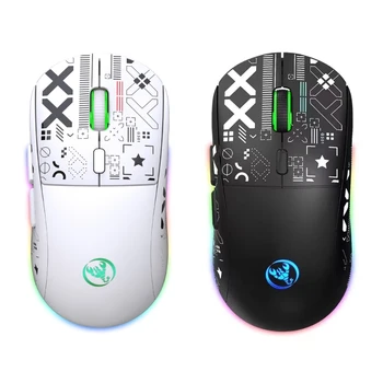 6-Ključ bežični miš 2,4 G, трехрежимная RGB-pozadinsko osvjetljenje, 12 svjetlima, Bluetooth-kompatibilna gaming miš, punjiva