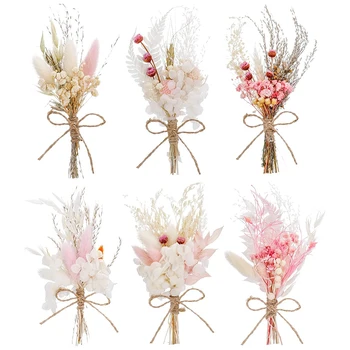 6 Mini-Sušena Buketi,Aranžmani od Suhog cvijeća Гипсофилы za Rukotvorina, Okvire za slike, Scrapbooking, Svadbena Dekoracija za Dom