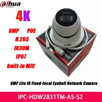 8-Megapikselna IP kamera Dahua POE IPC-HDW2831TM-AS-S2 Starlight H. 265 IR 30m Sa Ugrađenim mikrofonom i utor za SD-kartice Mrežna kamera Onvif IP67 Eyeball