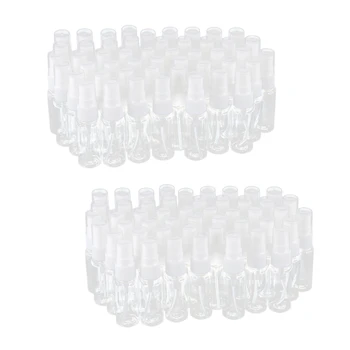 AD-100 komada praznih prozirnih plastičnih boca za prskanje мелкодисперсного magle s krpicom od mikrovlakana, kontejner za višekratnu upotrebu volumena 20 ml