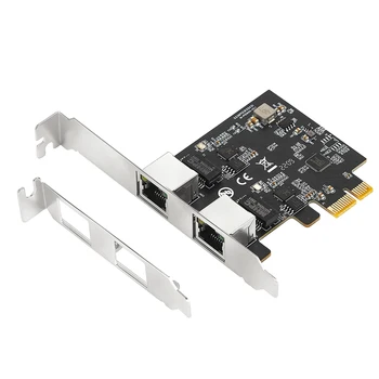 Adapter za Gigabitnu mrežnu karticu PCIE s 2 Luka 2500 Mb/s, PCIe 2,5 Gb RTL8125B Ethernet kartica RJ45 LAN Controller Card