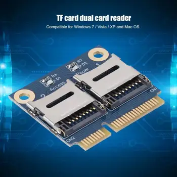 Adapter za Mini PCI-E za 2MicroSD Riser kartica PCI-Express za dual TF laptop SSD čitač kartica Pretvarač Produžni kabel Kartice