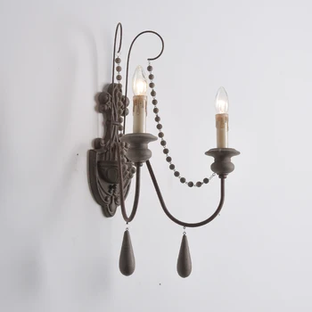 Američki stil retro двухголовочный zidne lampe pozadina dnevni boravak zidna dekorativna svjetiljka stablo u старофранцузском stilu noćni ormarić za spavaće sobe