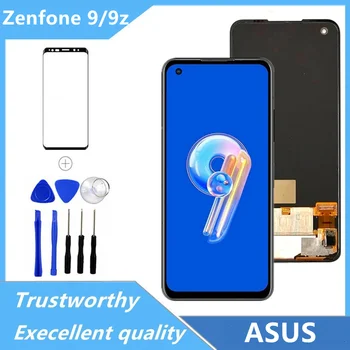 AMOLED Za Asus Zenfone 9 LCD zaslon AI2202-1A006EU, AI2202, AI2202_B Zaslon Osjetljiv na dodir Ekran Tableta Skupštine Zenfone 9z Zamjena