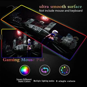 Anime je tamna led podloga za miša RGB Poklopac tipkovnice Stolni šareni tepih podloga za miša vodootporan многоразмерный kompjuterska igra CS
