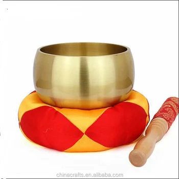 Bakrena zvučna čaša Buddha Alati za joge i meditacije Pjevanje bowl Glazbena terapija ručni rad Tibetanska posuda Dekor, bez jastuka