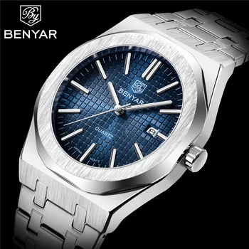 BENYAR / Nove luksuzne modne marke gospodo kvarcni satovi, modni jednostavne vodootporni sjajni sat, novi stil BY-5156