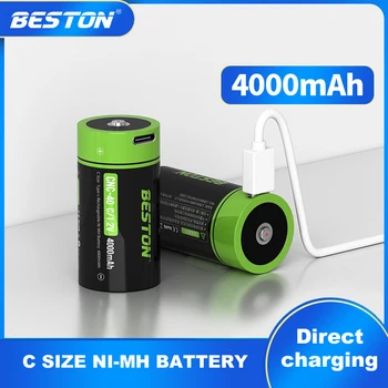 BESTON C Veličina Ni-MH baterije od 4000 mah 1,2 v Tip C Ulazna punjenje baterija baterija baterija baterija baterija high-tech baterija za kućnu upotrebu