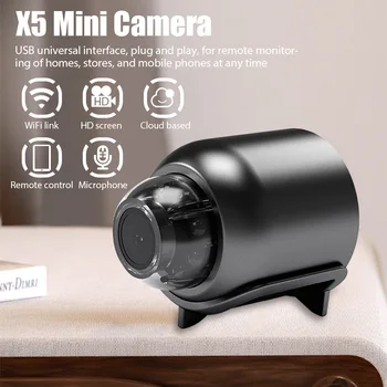 Bežična mini-kamera, WiFi HD 1080P za zaštitu od sigurnosnih kamera night vision sa detekcijom pokreta, baby monitor, IP kamera