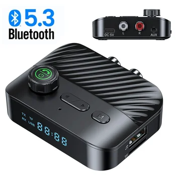 Bluetooth 5,3 Аудиоприемник Bežični Odašiljač Аудиоадаптер RCA/AUX/TF Kartica/U Disk za Slušalice/Zvučnici/ Tv /PC/Auto