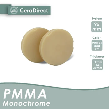 Ceradirect crno-bijeli PMMA Zirkon blok zahn (95 mm)-16 mm (5 kom) -za zubni laboratorij CAD/CAM