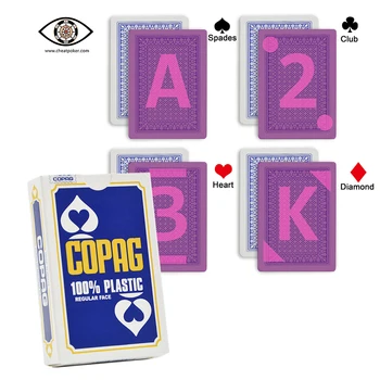 Copag Anti Cheat Poker Infracrveni Označen Igraće Karte za UV-Čitača Veličina Mosta Uobičajena Prednja Plastična Čarobni Špil Igra na ploči