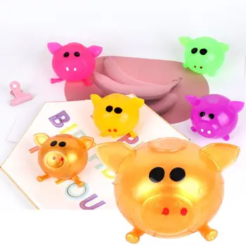 Creative декомпрессионная igračka Jelly Pig s vent otvor, slatka anti stress dječji crtić svinja s glavom životinje, dječje igračke za vodu, otvor loptu