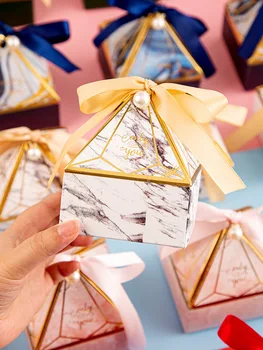 Creative позолоченная pakiranje kutija u obliku pagode, bombonijeru za svadbene zurke, poklon kutija čokolade za tuširanje djeteta